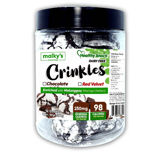 Malky's Dairy-Free Chocolate Crinkles with Moringa – Soft lactation cookies for milk flow