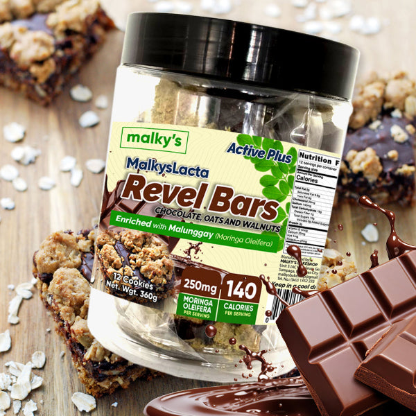 Malky's Moringa Revel Bars – Fudgy, walnut-filled milk booster bars for breastfeeding moms